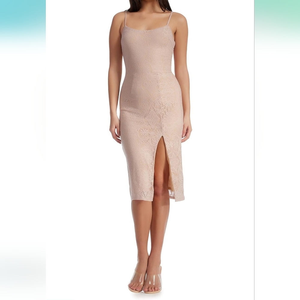Dress the Population Blush Lace Midi Dress